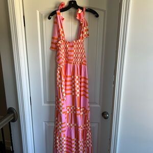 Pink Lily Vibrant Striped Sundress
